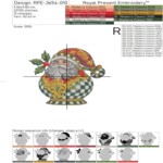 Клетчатый Санта с омелой - 3 размера