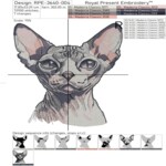 Кот Сфинкс Портрет большой - 4 размера