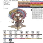 Красивая африканская девушка мега - 4 размера