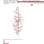 Красный лиственный бордюр - 4 размера