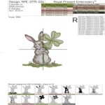 Кролик с клевером - 4 размера