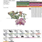 Лягушка с орхидеей - 4 размера