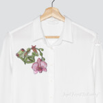 Лягушка с орхидеей средняя - 4 размера