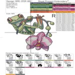 Лягушка с орхидеей средняя - 4 размера