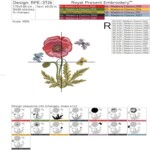 Мак и бабочки - 3 размера