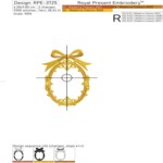 Маленькая овальная рамка с бантом - 4 размера