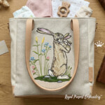 Мама Кролик держит крольчат - 6 размеров