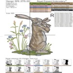 Мама Кролик держит крольчат - 6 размеров