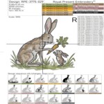 Мама Кролик и малыш с морковкой - 6 размеров