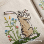 Мама Зайка держит зайчат - 5 размеров