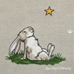 Мечтающий Зайка смотрит на звездочку - 7 размеров