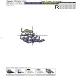 Мини Баклажан, Виноград, Свекла, Сливы Дизайны машинной вышивки - 5 размеров