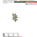 Зимняя веточка с ягодами набор - 8 размеров