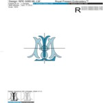 Монограмма ML–LM — дизайн машинной вышивки - 3 размера
