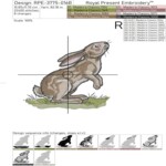 Набор Заяц с подсолнухом и бабочкой - 5 размеров