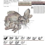 Нежные кролики – мама и малыш - 3 размера