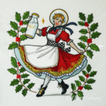 Новогодняя девушка доярка набор большой - 4 размера