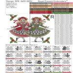 Новогодние танцующие девушки набор - 4 размера