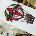 Новогодний воздушный шар с мишкой - 4 размера