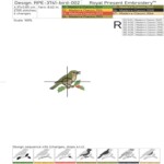 Новогодние мини птички барокко набор - 4 размера