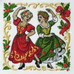 Новогодние танцующие девушки - 3 размера