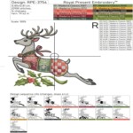 Олень с бантом и колокольчиком в клетку - 6 размеров