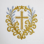 Христианский крест с золотым декором - 4 размера