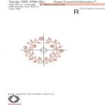 Мини Рамка для монограммы с розами дизайн машинной вышивки - 5 размеров