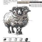 Рогатый баран большой - 4 размера