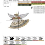 Клетчатый Рождественский Ангел - 3 размера