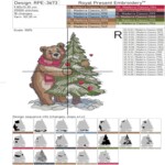 Зимний мишка с новогодней ёлкой — 4 размера