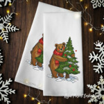 Зимний мишка с новогодней ёлкой — 4 размера