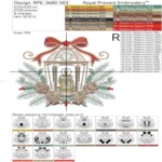 Фонарик со свечой и еловыми ветвями - 4 размера