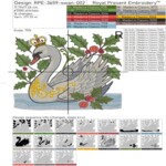 Рождественский лебедь в короне большой - 4 размера