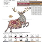 Рождественский Олень в Красной Мантии - 4 размера