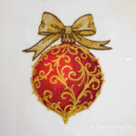 Элегантный новогодний шар с барочным орнаментом - 3 размера