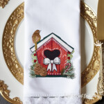 Зимний скворечник с птичкой - 4 размера