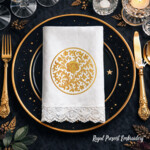 Розы орнамент в круге - 4 размера