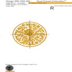 Розы орнамент в круге - 4 размера