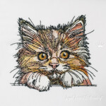 Рыжий котенок у окошка - 3 размера