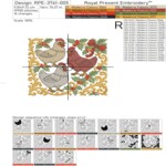 Три Французских Курочки - 3 размера