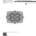 Китайский монохромный узор - 4 размера