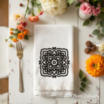 Китайский монохромный узор - 4 размера