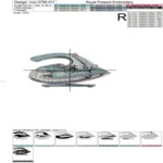 Утюги дизайны машинной вышивки набор - 3 размера