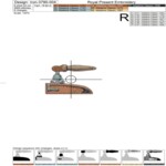 Утюги дизайны машинной вышивки набор - 3 размера