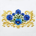 Васильки и анютины глазки барокко бордюр - 4 размера