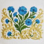 Васильки барокко бордюр - 4 размера