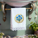 Васильки барокко круглый орнамент - 4 размера