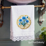 Васильки барокко круглый орнамент - 4 размера