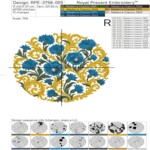 Васильки барокко круглый орнамент большой - 4 размера